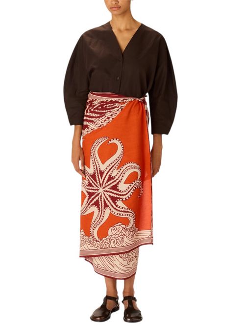 sciarpa donna vague 100x190 arancio Inoui Editions | SCARF100-VAGUEVAGUE